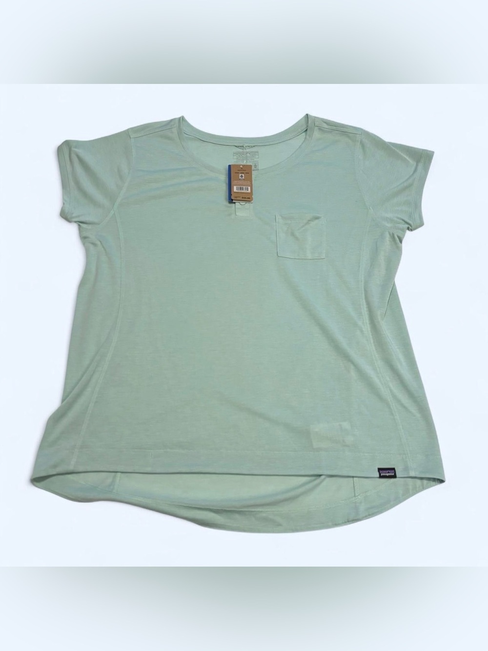 NWT Patagonia Capilene Cool Trail Bike Henley Shirt Women XL Light Green